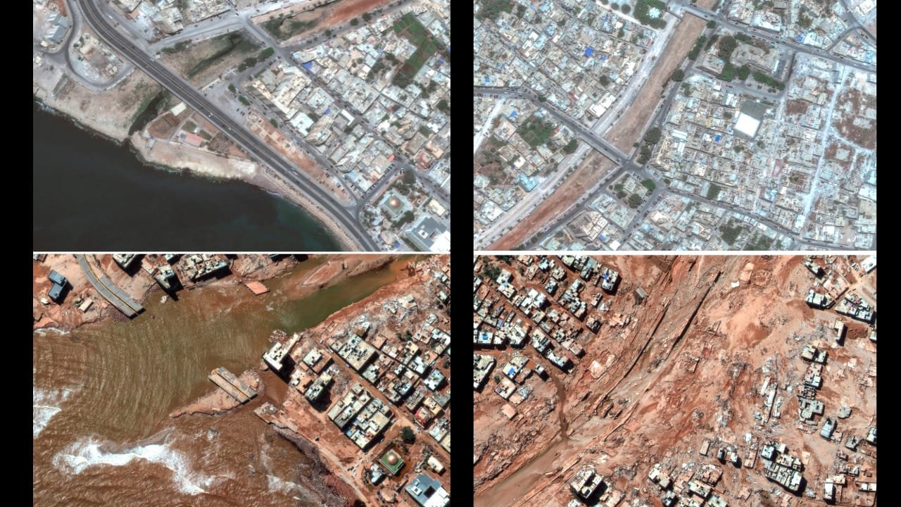 Satellite Images Show Flood Devastation That Killed More Than 11000 In Libya 