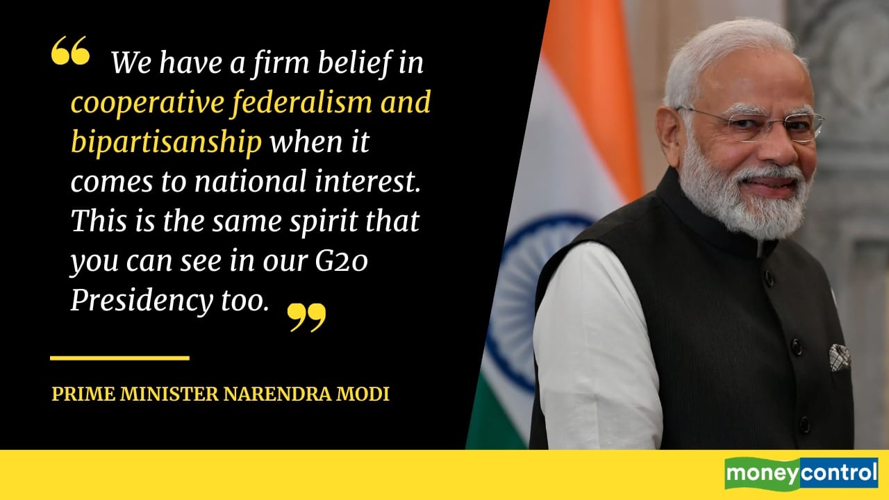 “We have a firm belief in cooperative federalism and bipartisanship when it comes to national interest. This is the same spirit that you can see in our G20 Presidency too.”