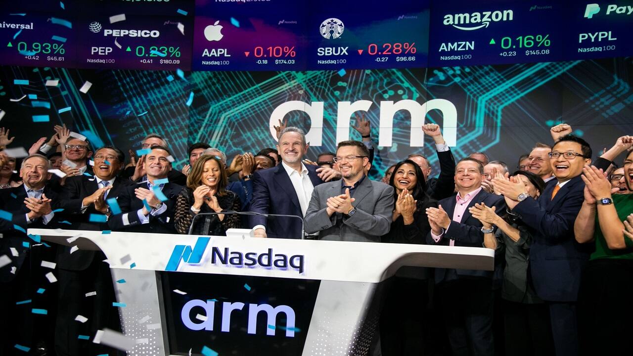 Chip designer Arm jumps 25% in debut win for owner SoftBank