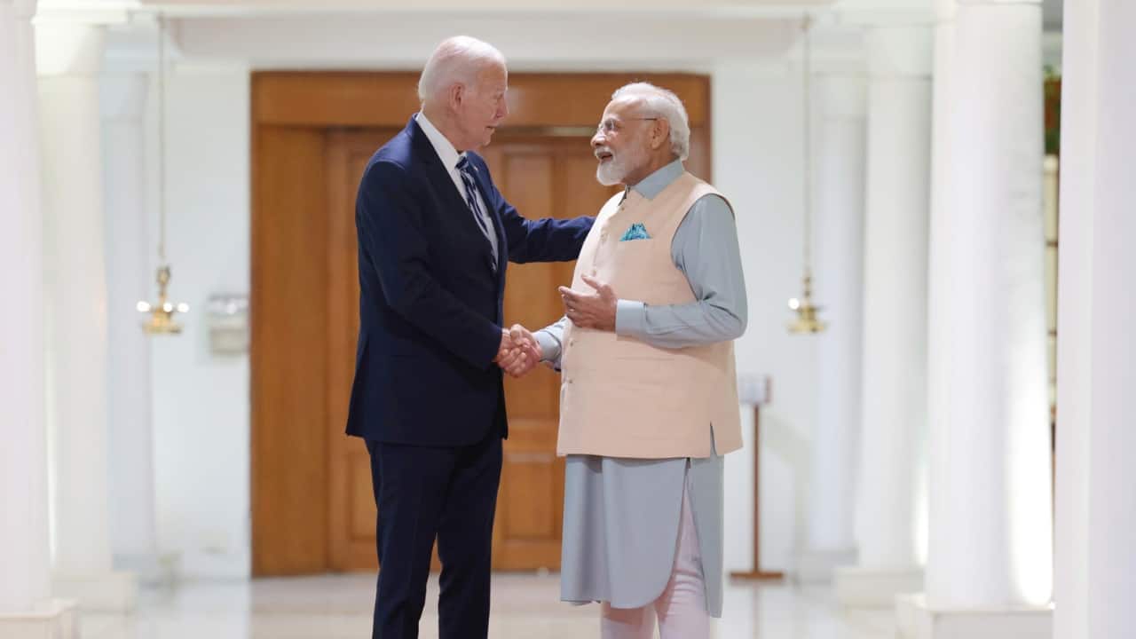 During the bilateral meeting, Prime Minister Modi and President Biden reiterated the importance of the Quad in supporting a free, open, inclusive, and resilient Indo-Pacific. The leaders reaffirmed their commitment to building powerful technology value chains and defence ecosystems linkages. (Image: PIB)