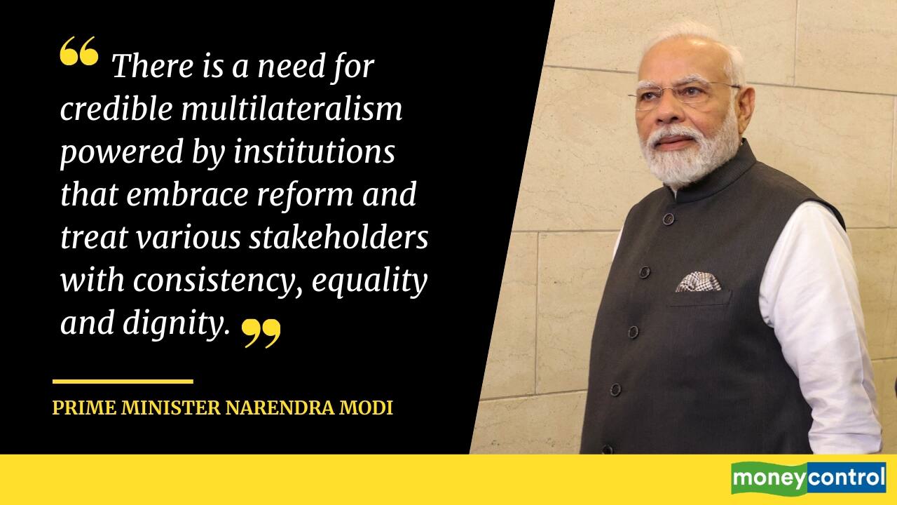 “When it is seen that institutions cannot act against those who violate the global rules-based order or worse, get hijacked by such entities, they risk losing credibility. There is a need for credible multilateralism powered by institutions that embrace reform and treat various stakeholders with consistency, equality and dignity.”