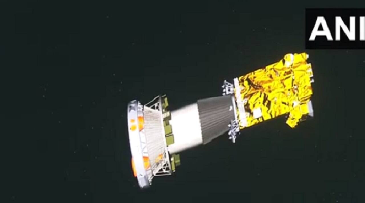 Aditya L-1 satellite separates. PSLV C-57 mission Aditya L-1 is accomplished after successfully injecting the Aditya L-1 satellite into the desired intermediate orbit (Image: ANI)
