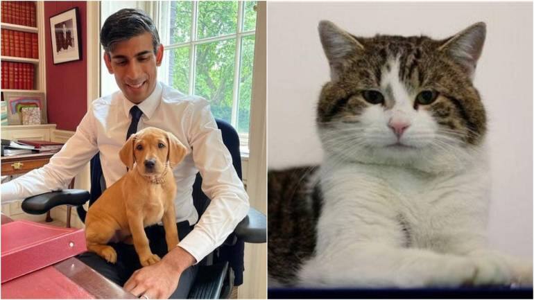 Akshata Murty says Larry the Cat doesn't get along with Rishi Sunak's dog