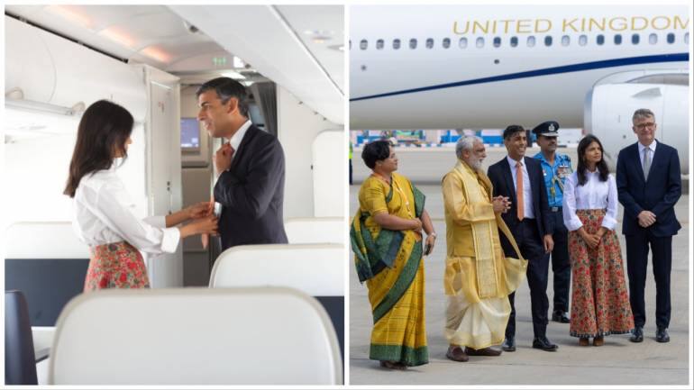 Rishi Sunak, Akshata Murthy arrive in Delhi for G20 Summit: 'Here to deliver for British people' - Vimarsana News