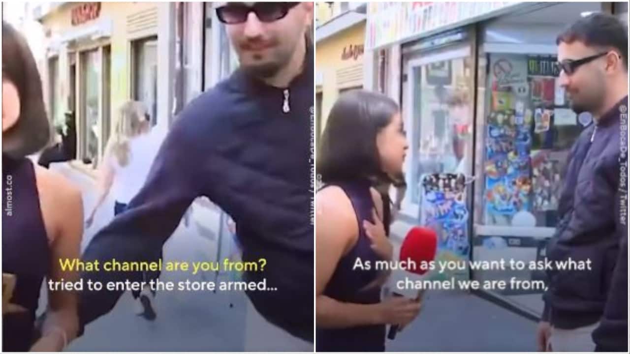 Spanish reporter gets groped on live TV, channel calls the police on assaulter. Video