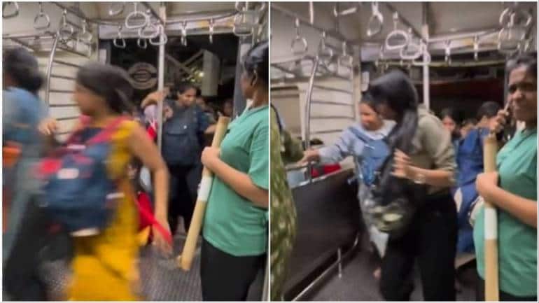 Viral video of women rushing to get into moving Mumbai local train ...