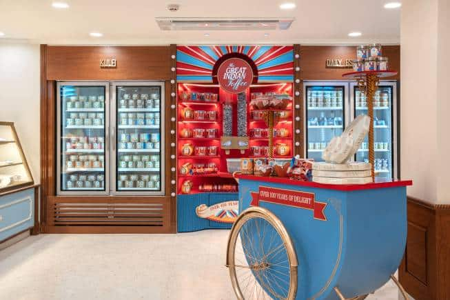 Cycle cart pop up in the store at the revamped Parsi Dairy Farm, Mumbai, 