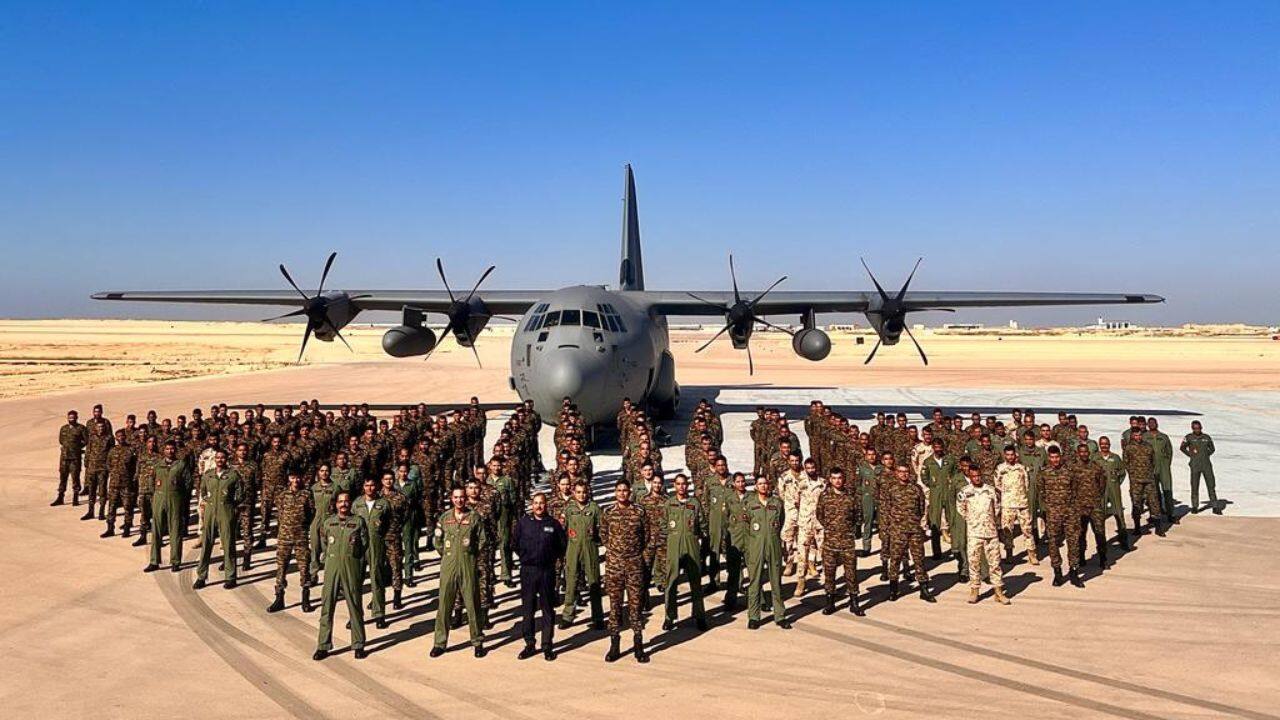 The IAF will be taking part in Ex BRIGHT STAR-23 for the first time, together with air force contingents from the US, Saudi Arabia, Greece, and Qatar. On August 31, the opening ceremony took place. One of the greatest Indian deployments for an overseas exercise is the 550-person total contingent from India.(Image: X/@IAF_MCC) The IAF will be taking part in Ex BRIGHT STAR-23 for the first time, together with air force contingents from the US, Saudi Arabia, Greece, and Qatar. On August 31, the opening ceremony took place. One of the greatest Indian deployments for an overseas exercise is the 550-person total contingent from India.(Image: X/@IAF_MCC)