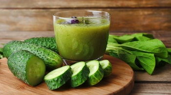 Health benefits of cucumber and spinach juice (Image: Canva)