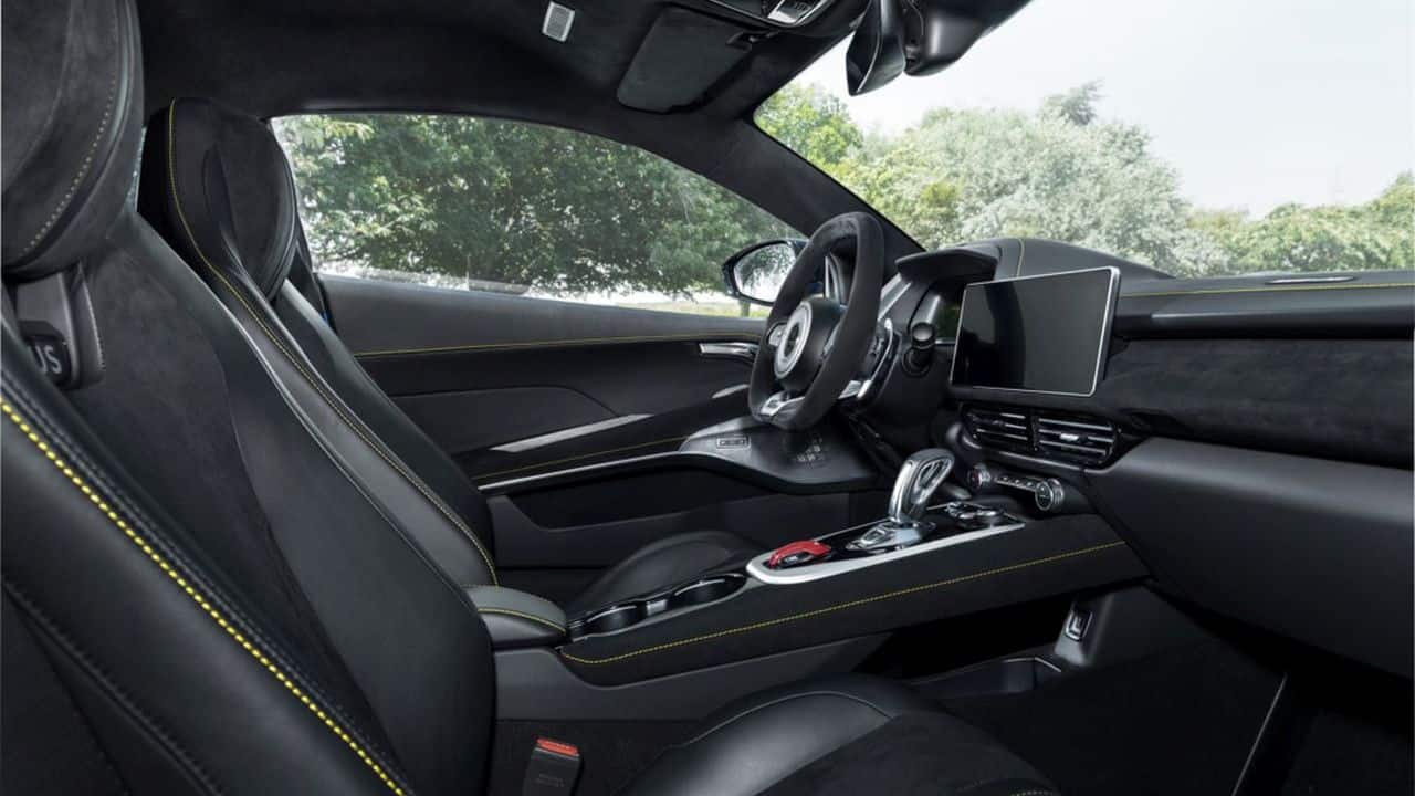 What is different when it comes to the Emira versus other Lotus cars is that the fit and finish levels are superior. Then, you have the interiors which offer a more practical design with features such as cup-holders and door pockets that are almost non-existent in the other cars in the company’s lineup. The dash, too, gets a 12.3-inch digital driver’s display as well as a 12.3-inch touchscreen infotainment centre complete with smartphone connectivity and connected car tech. (Image: Lotus)