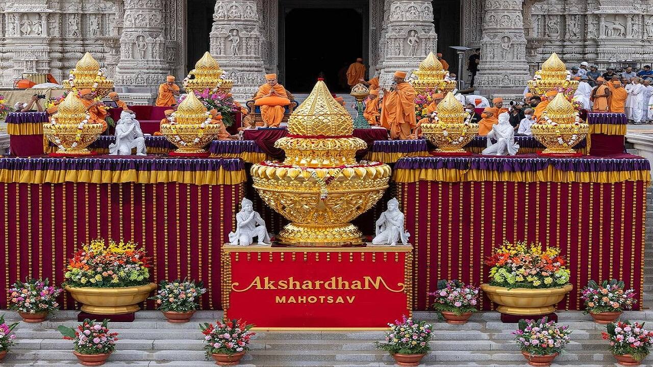 In pics Largest Hindu temple In US to be opened in October