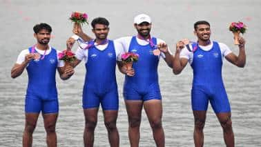 The power team of rowers Parminder Singh, Sukhmeet Singh, Jakar Khan, and Satnam Singh also claimed a bronze medal, the fifth medal for the Indian rowing contingent, in the men's quadruple sculls on September 25. India came in behind Uzbekistan, which clinched a gold with 6:04.96, China, which bagged a silver with 6:10.04, with a timing of 6:10.81. 