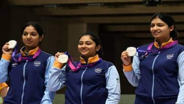 Indian women too have not been left behind, as the shooter trio of Mehuli Ghosh, Ramita Jindal, and Ashi Chouksey shot its way to the second position, a few notches behind China's 1,896.6, with combined score of 1,886.0 in the 10m air rifle Team event.