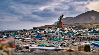 The New Delhi Leaders' Declaration welcomed the move to develop an international legally binding instrument on plastic pollution. (Photo credit: Captain Darwin via Wikimedia Commons)