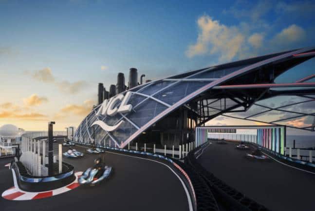 A Go-karting track on a cruise. (Photo: Norwegian Cruise Line)