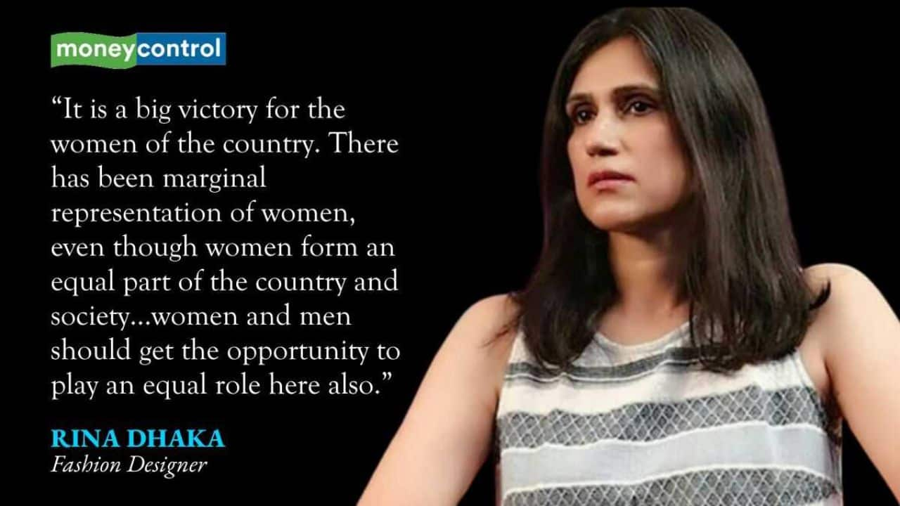 there was a very marginal representation of women and they form an equal part of our country and society...be it men or women, said Celebrity Designer Rina Dhaka.