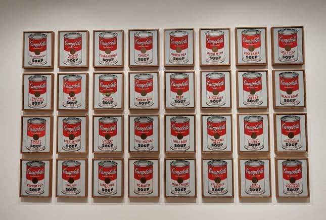 Andy Warhol’s famous Campbell’s Soup Cans at MoMA, NYC. (Photo: Ashwin Rajagopalan)