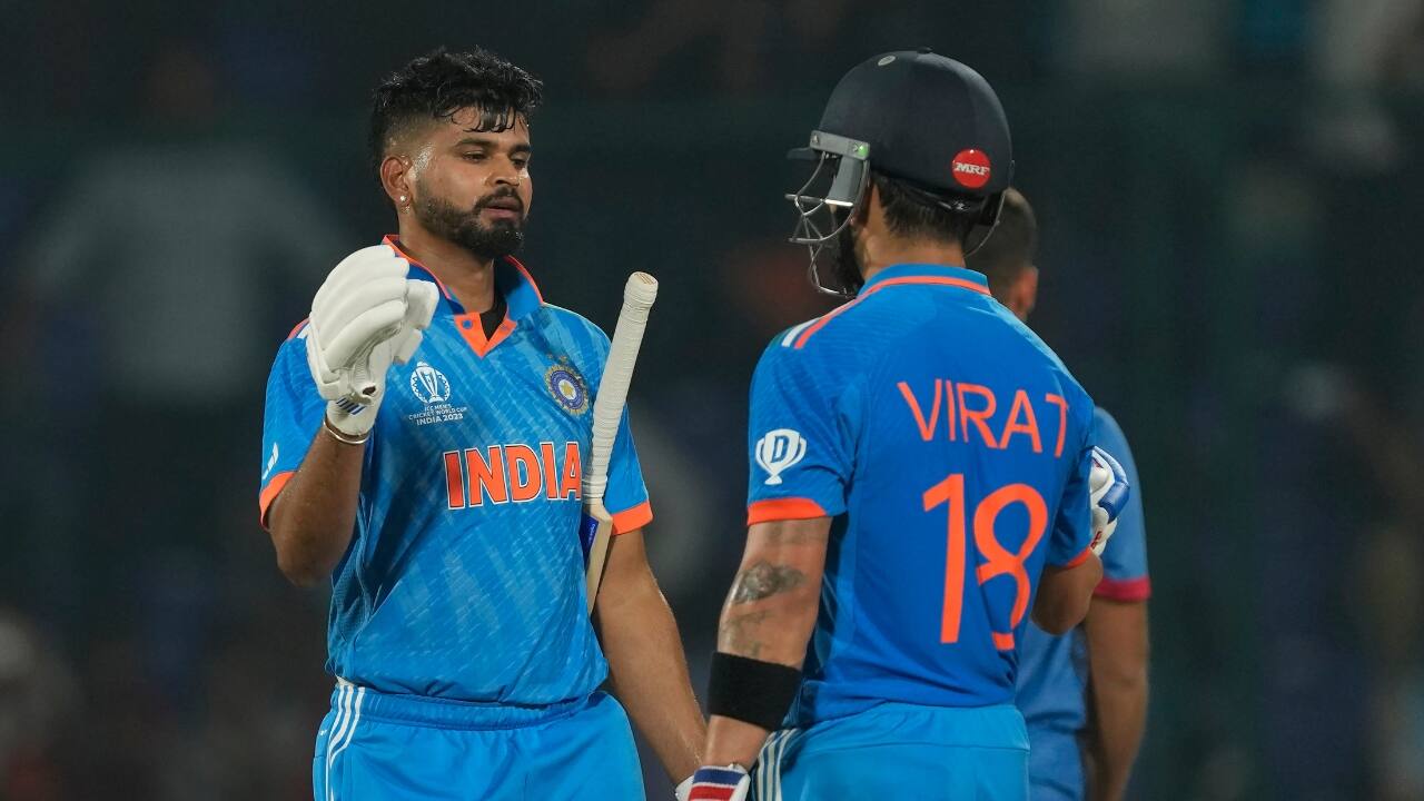 Kohli was joined in by Shreyas Iyer, who scored 25 not out and hit a 101-meter six. They added 68 off 56 balls for the third wicket, as India wrapped up the win with 90 balls to spare. (Image: AP)
