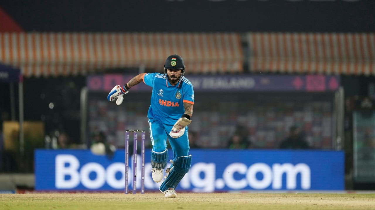 Kohli reached 50 off 60 balls. In between, fog at the mountainous venue interrupted the game – a rarity for cricket but no overs were lost. Another big moment came as Kohli and Suryakumar Yadav (2) were involved in a mix-up leading to the latter’s runout. (Image: AP)