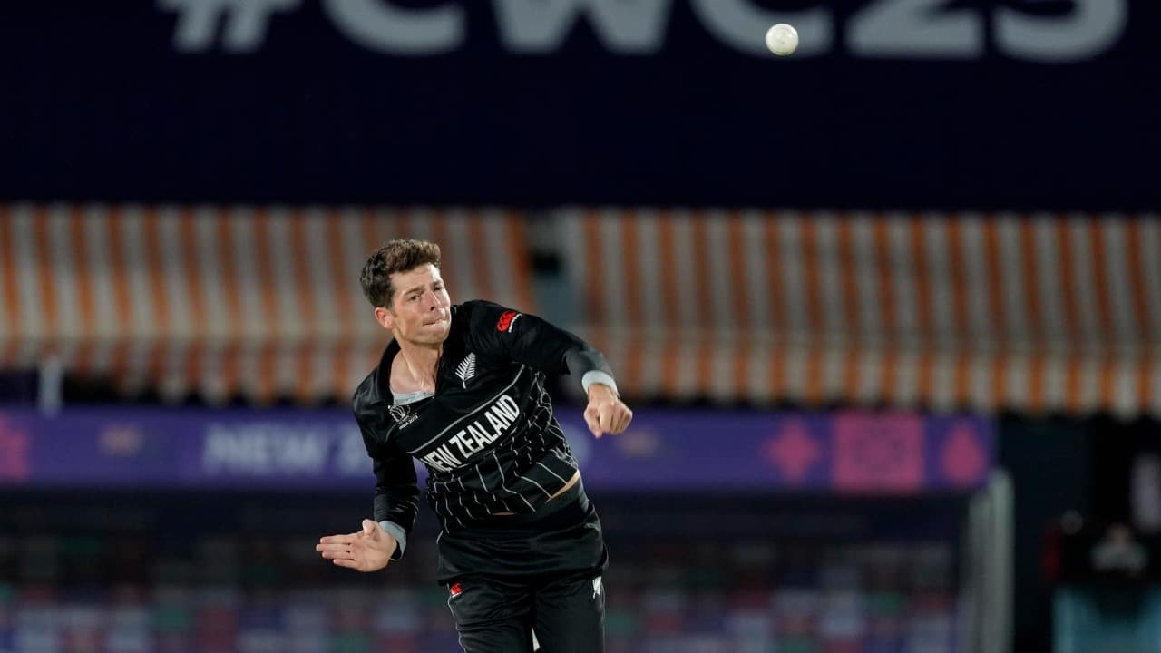 Rank 1 | New Zealand all-rounder Mitchell Santner tops the list of leading wicket-takers with 12 wickets after 5 innings and an average of 16.91. He is known for his left-arm spin bowling and skills as a second-order batsman. (Image: AP)