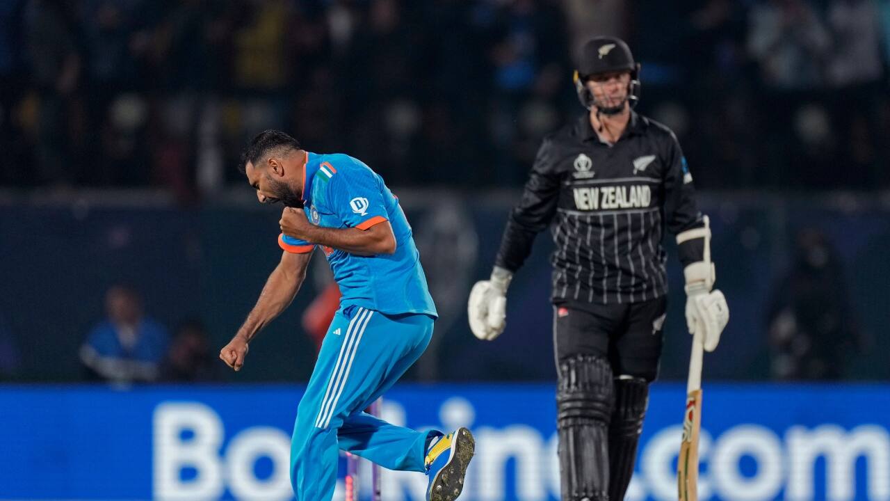 Shami triggered New Zealand’s collapse as it lost six wickets for 68 runs in the last 13 overs. “I got a lot more confident after picking a wicket off the first ball," said Shami, who was playing his first game at this World Cup. “I waited for my chance – it is important to support your teammates when they are picked and doing well.” (Image: AP)