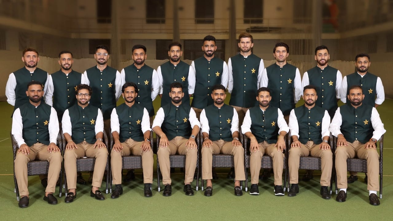 Pakistan squad: Babar Azam (c), Shadab Khan, Fakhar Zaman, Imam-ul-Haq, Abdullah Shafique, Mohammad Rizwan, Saud Shakeel, Iftikhar Ahmed, Salman Ali Agha, Mohammad Nawaz, Usama Mir, Haris Rauf, Hasan Ali, Shaheen Afridi, Mohammad Wasim.(Image: X/@TheRealPCB)