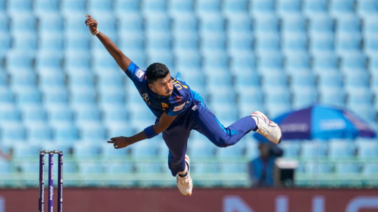 Rank 3 | Young Sri Lankan pacer Dilshan Madushanka has taken 11 wickets in four innings at an average of 21.18. He is known for his fast right-arm medium fast bowling. (Image: AP)