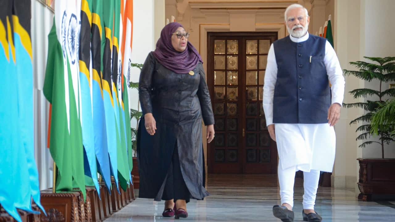 The presidential visit from Tanzania to India is taking place after a span of more than eight years. Hassan will also participate in a business and investment forum in Delhi on October 10. (Image: X/@MEAIndia) (With inputs from agencies)