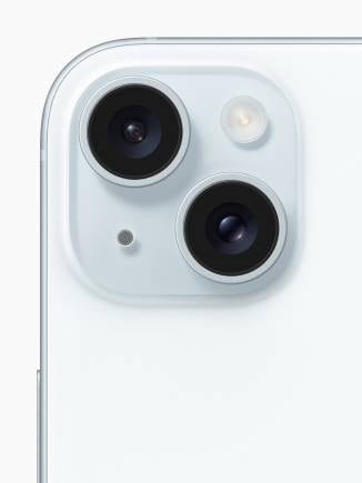 Apple iPhone 15 lineup dual camera system.