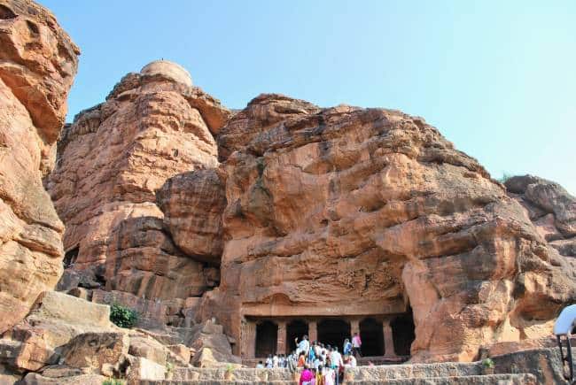 Badami rock cut caves in Karnataka. (Photo: Kalpana Sunder)