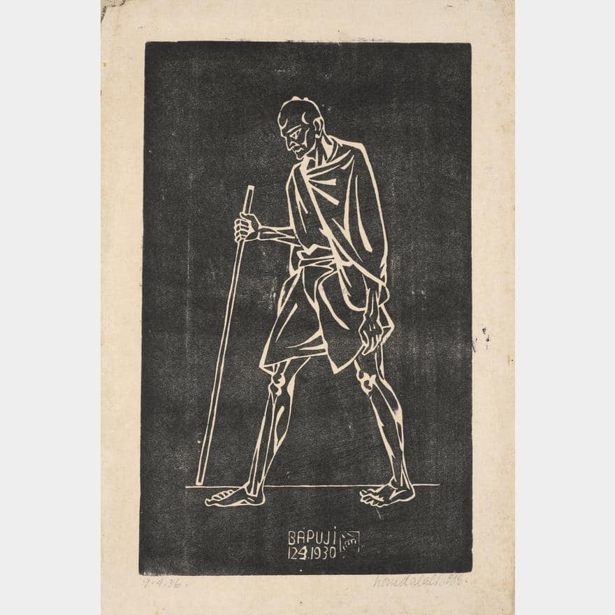 'Bapu' (1930) by Nandalal Bose.