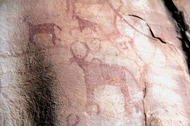 Bhimbetka caves in Madhya Pradesh are India's oldest caves with prehistoric art. (Photo: Kalpana Sunder)