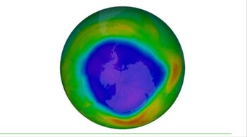 A map of the ozone hole. (Image credit: NASA Ozone Watch)