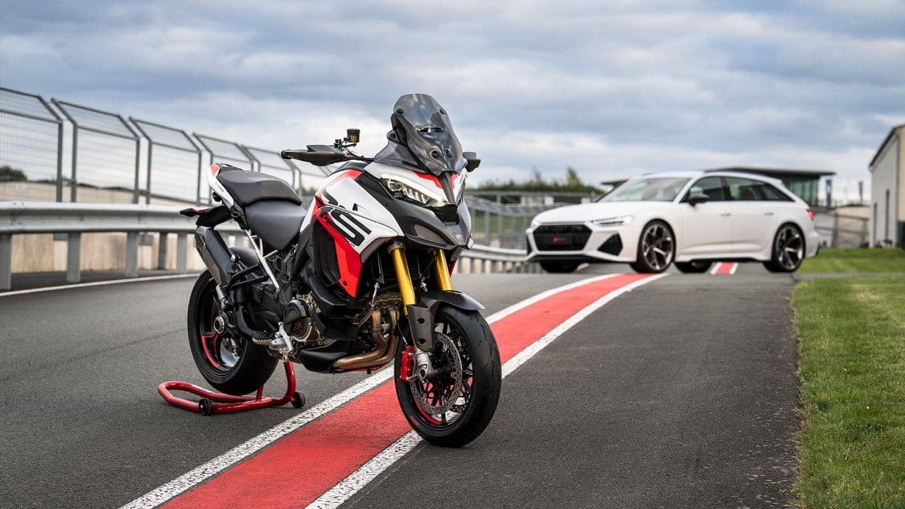The Multistrada V4 RS also comes equipped with advanced rider aids, including cornering ABS, traction control and wheelie control. In addition to all of this, the Multistrada V4 RS boasts radar Adaptive Cruise Control which automatically adjusts speed depending on traffic conditions. (Image: Ducati)