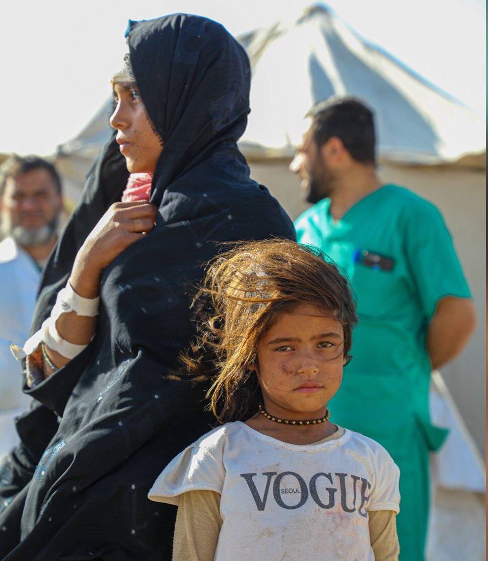 Two little girls who survived the catastrophic earthquake in Herat province of Afghanistan.