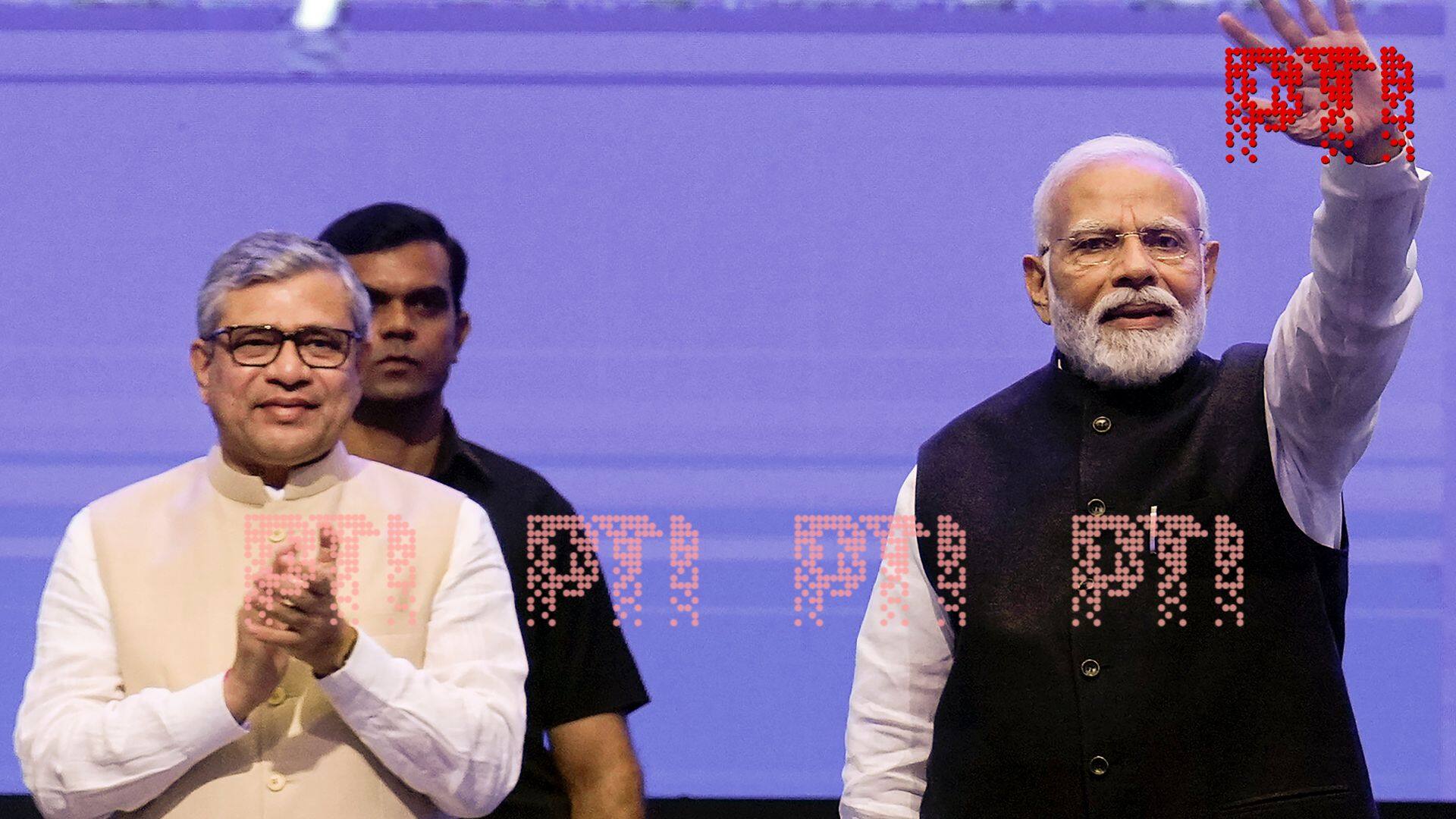 Ashwini Vaishnav, the Information and Technology Minister, noted that mobile phones worth more than Rs 90,00 crore were exported in the past year and that the process of obtaining permissions for mobile tower installation had been significantly shortened. (Image: PTI)