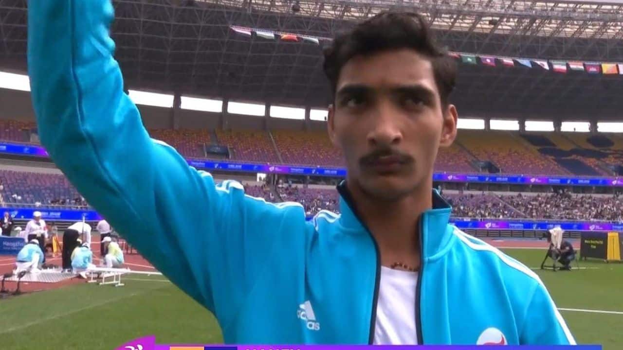 On the third day of the Asian Para Games, Haney won gold in the Men's Javelin Throw-Fa37. Haney won the gold medal with a throw of 55.97 metres, a new Games record. (Image: X/Narendra Modi)