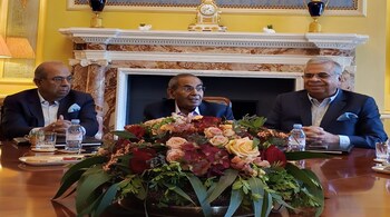 From L to R: P.P Hinduja, Chairman, Hinduja Group, Europe; G.P Hinduja, Chairman, Hinduja Group; and A.P Hinduja, Chairman, Hinduja Group, India