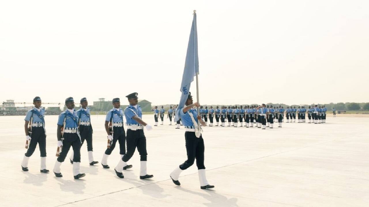 Group captain Prajyot told news agency ANI, &quot;120 fighters, transport aircraft and helicopters operated from 10 airbases will feature in the air display in the Sangam area of Prayagraj on October 8.&quot; (Image: IAF/Twitter)