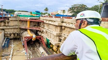 Karnataka deputy CM DK Shivakumar recently inspected the progress of underground Metro work in Bengaluru