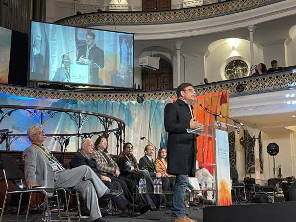 Irshad Kamil at Jashn-e-Rekhta London. (Photo: Danish Khan)