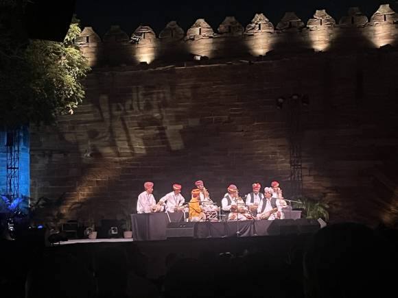 Traditional musicians of Rajasthan playing the Kamaicha, a string instrument unique to the Manganiyar community