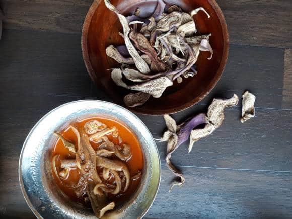 Kashmiri Chokh Wangun using dried brinjals. (Photo: Jasleen Marwah)