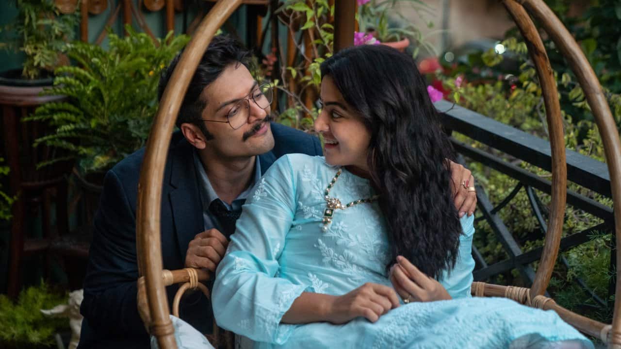 Ali Fazal as Ravi Mohan and Wamiqa Gabbi as Chaaru in Khufiya on Netflix.