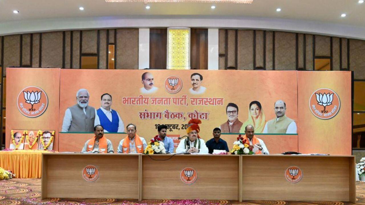 BJP National President is on a visit to Rajasthan ahead of upcoming Assembly polls. Earlier on Monday, he held meetings with leaders of the party in Udaipur region and today plans to meet party leaders from Ajmer and Kota division. According to sources, party has deliberated over allocation of 159 out of 200 seats in Rajasthan. Soon a list of 80-90 candidates will be released as an addition to already released 41 candidates (Image: PTI)