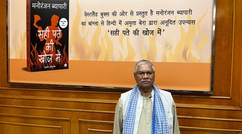 Three-time JCB prize-listed author Manoranjan Byapari at Lalit Kala Akademi, New Dlehi. (Photo: Saurabh Sharma)
