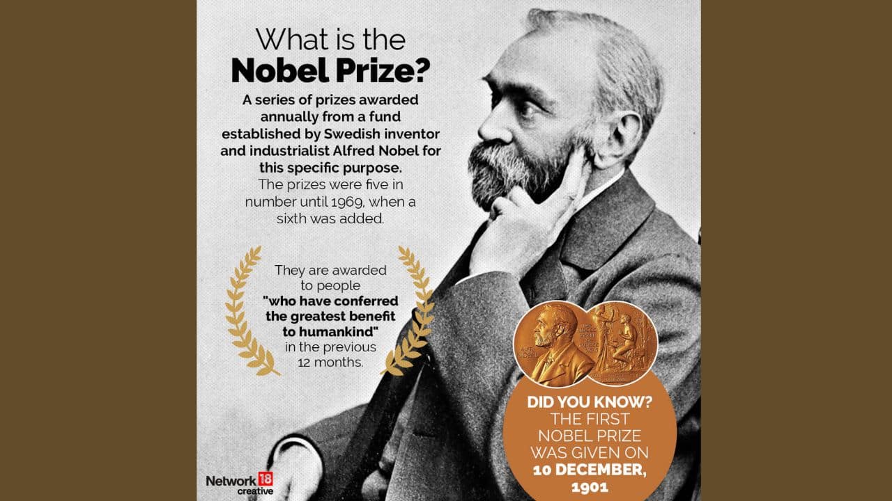 Nobel Prize are annually awarded to people who have conferred the greatest benefit of human kind by fund established by Alfred Nobel (Image: News 18)