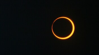 Those living between Oregon and Texas will be able to see the annular eclipse as the Moon moves in front of the Sun. (Image credit: @NASA/X)