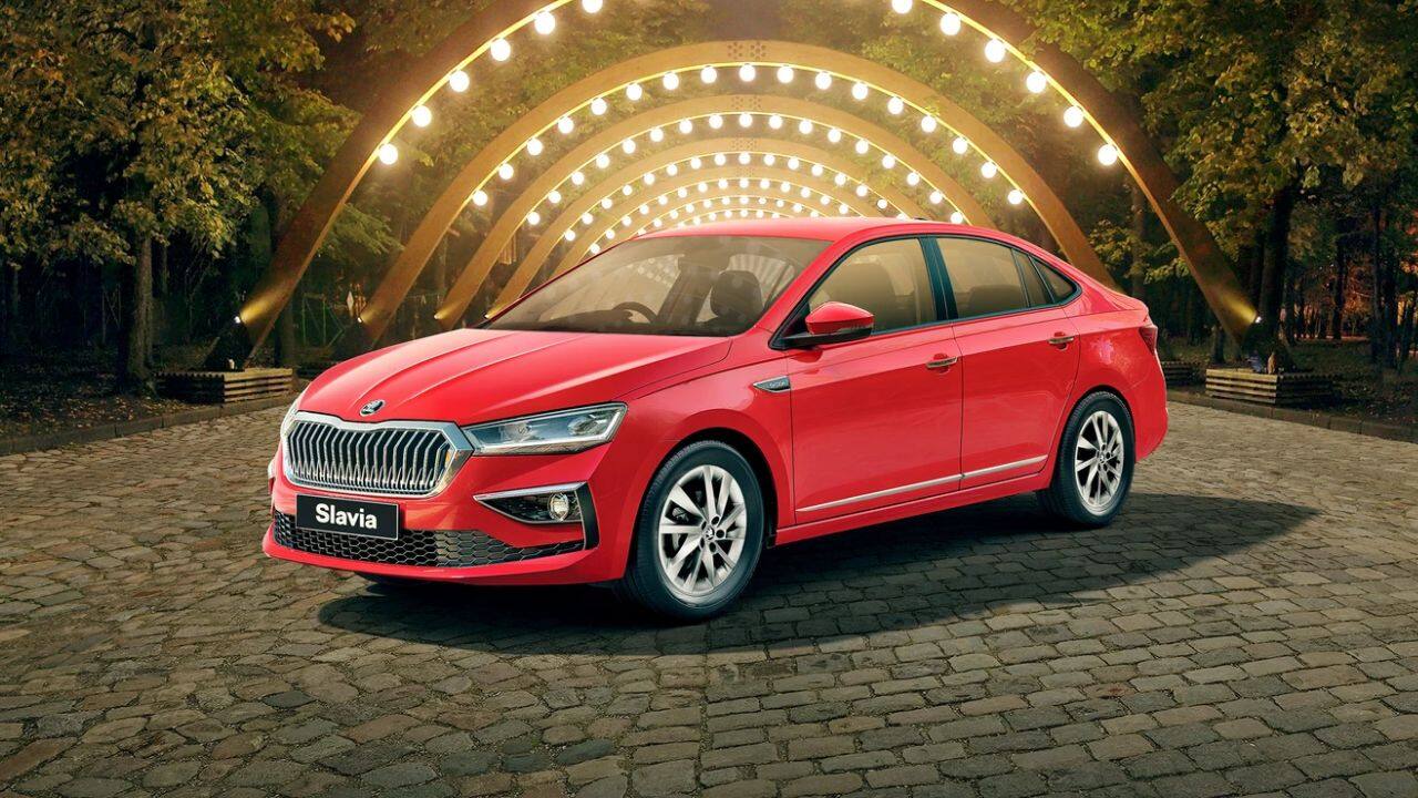 Skoda Slavia Ambition Plus | Skoda also announced the Ambition Plus line for the Slavia sedan based on its Ambition trim. Like the Kushaq SUV, the Slavia also benefits from the chrome garnish treatment on the grille, tailgate and window line. Unlike the Kushaq, the Slavia is available to purchase in all the paint options currently on offer. The Slavia Ambition Plus also benefits from the addition of a dashcam as standard. It is powered by a 1-litre TSI engine that produces 115 hp of power, but it gets both a 6-speed manual and an automatic gearbox option. (Image: Skoda)