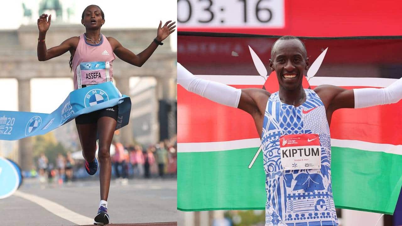 Two marathon world records broken in two weeks by two East African runners